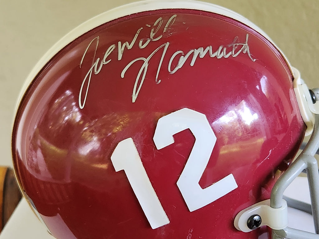 Autographed Joe Namath Mini Helmet